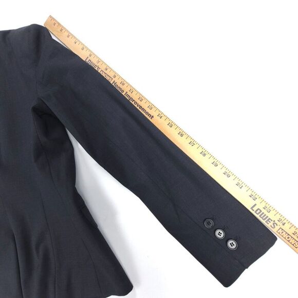 THEORY Wool Gabe B Tailor Classic Single Button Blazer Suit Jacket Womens 8 Gray - Picture 6 of 9